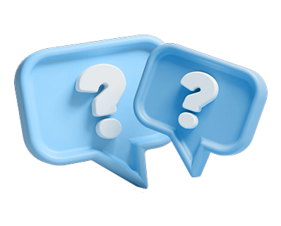 Question mark speech bubbles