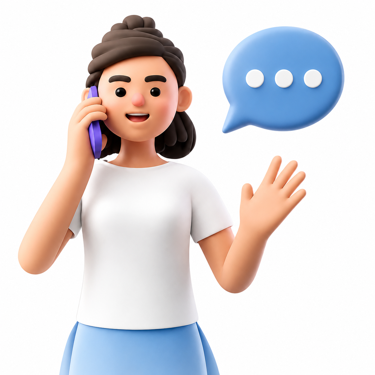 Person on a call